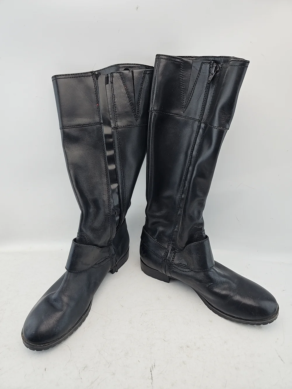 Lauren Ralph Lauren Black Leather Riding Boots